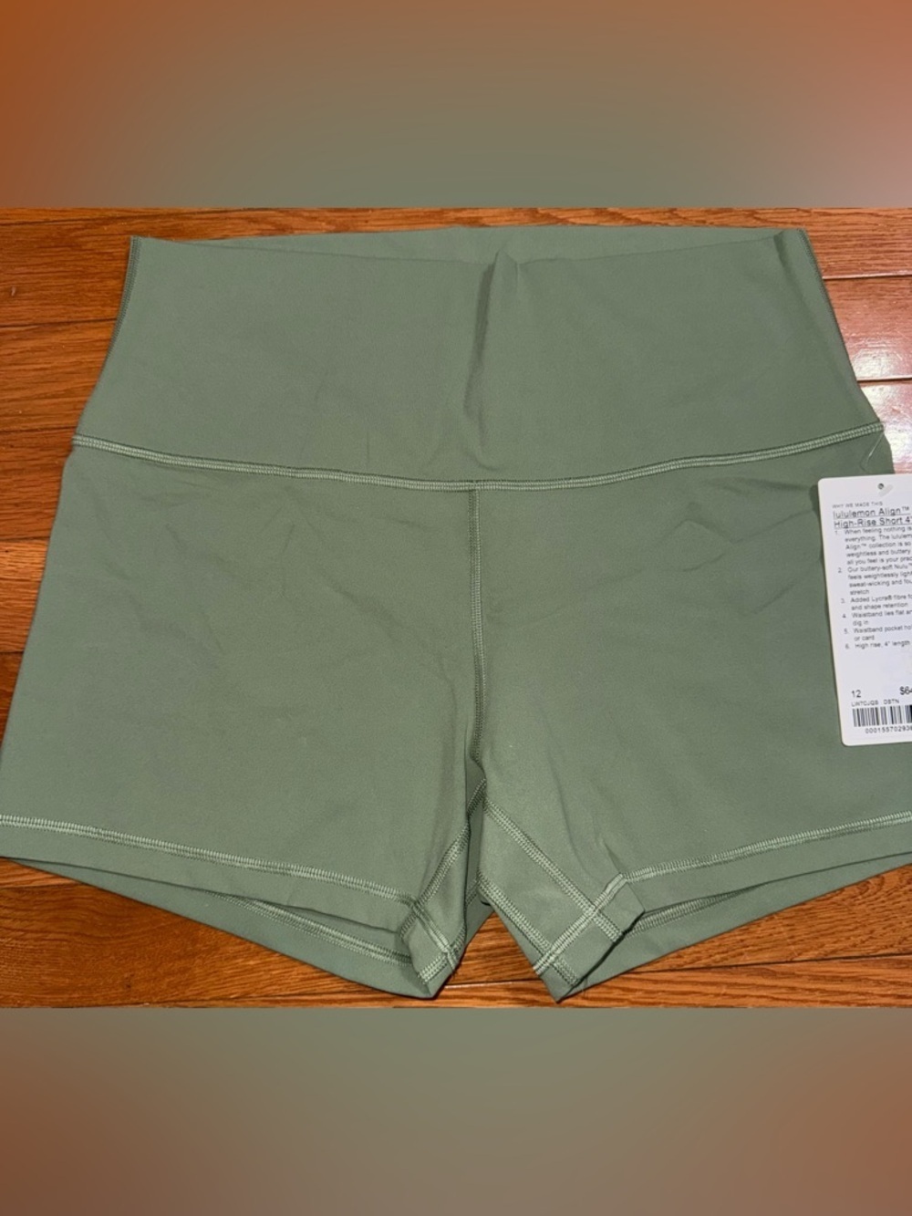 NWT lululemon athletica High-Rise Olive Green Workout Shorts